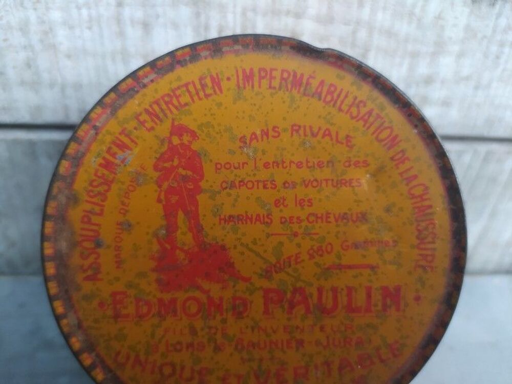 Boite Publicitaire Cirage Graisse Paulin Chasseur Alpin 