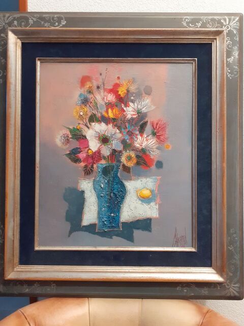 Ren Margotton, huile sur toile, tableau 1600 Grasse (06)