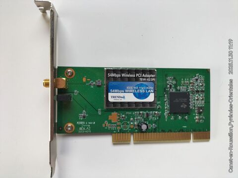 Carte Wifi  �Vintage�  PCI TRENDnet (sans Antenne) 54 Mbps 6 Canet-en-Roussillon (66)