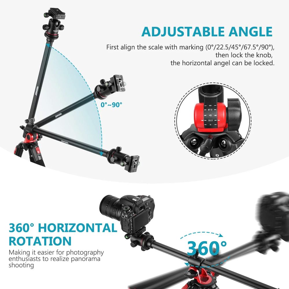 Tr&eacute;pied professionnel NEEWER N284L+G0 avec Monopode Photos/Video/TV