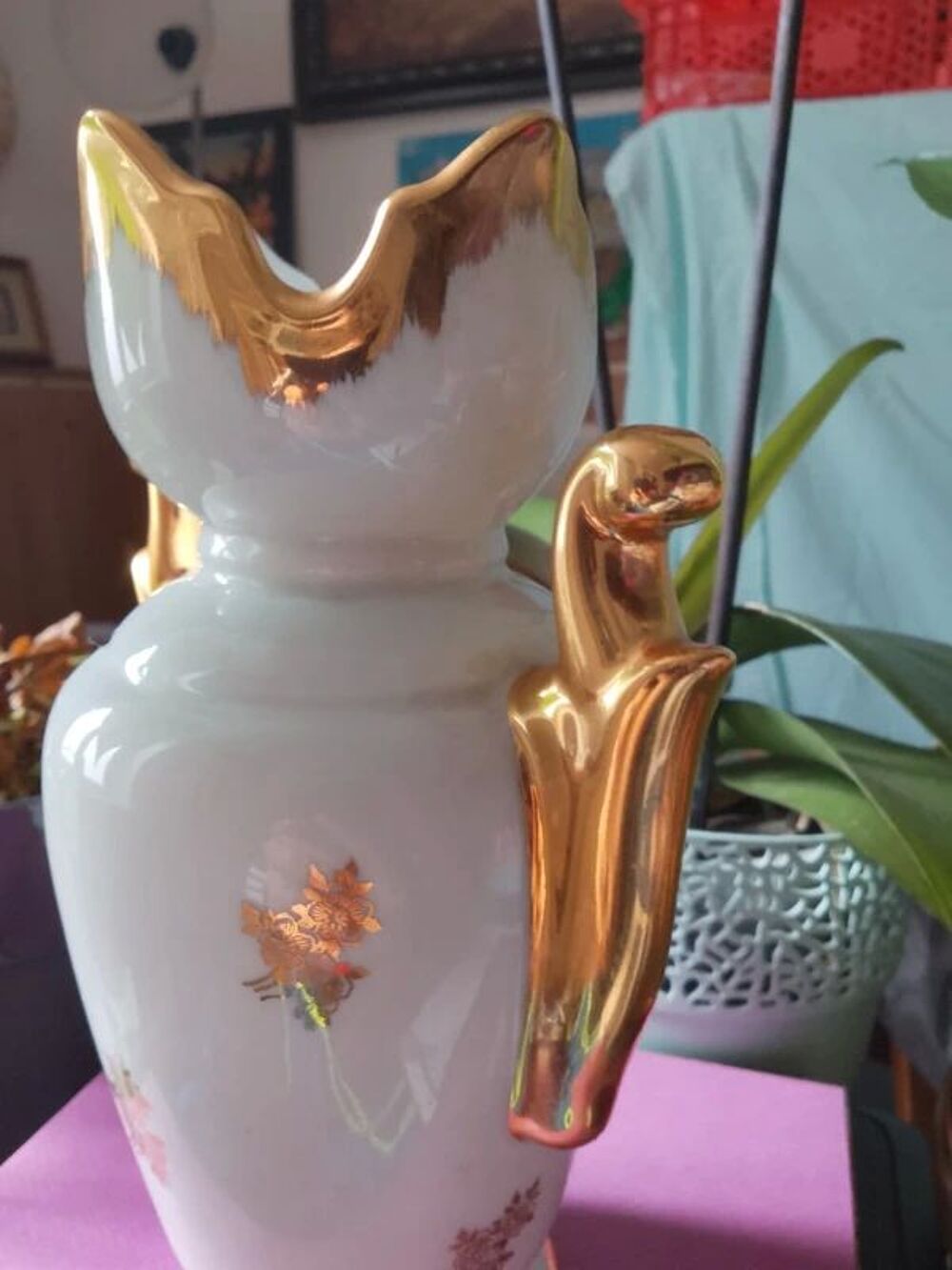 Vase Ancien Somptueux porcelaine de Limoges Décoration
