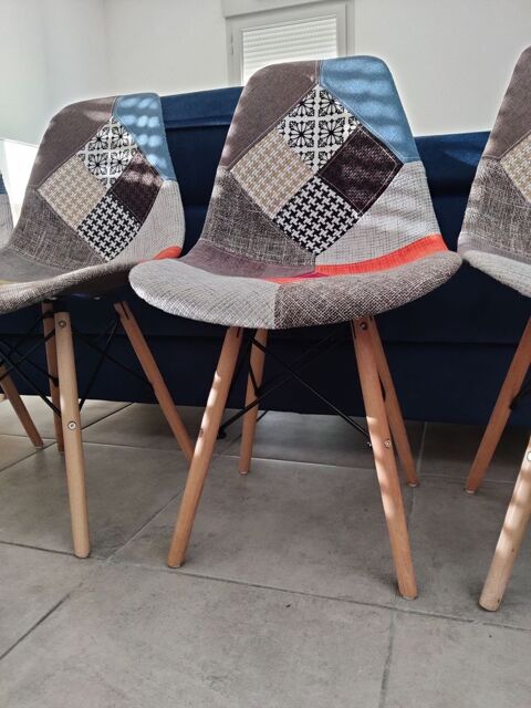 Chaises patchwork neuves_lot de 4_avec housse 130 Sainte-Foy-ls-Lyon (69)