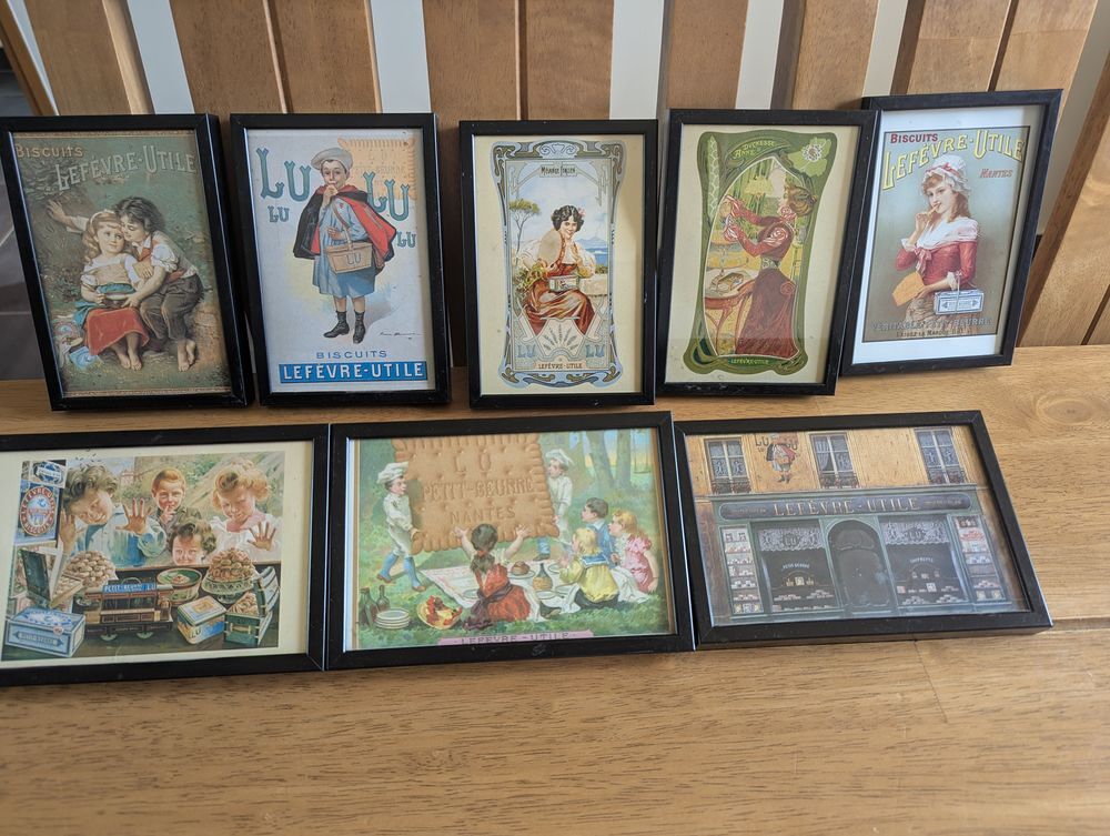 8 affichettes Lefevre Utile avec cadre Décoration