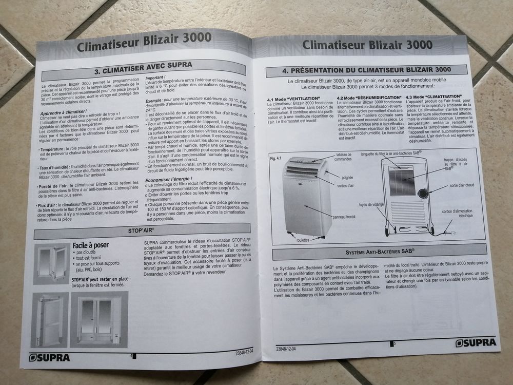CLIM/CLIMATISEUR SUR ROULETTES/MOBILE CLASSE A Electrom�nager