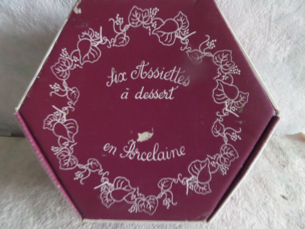 6 assiettes a dessert en porcelaine Cuisine
