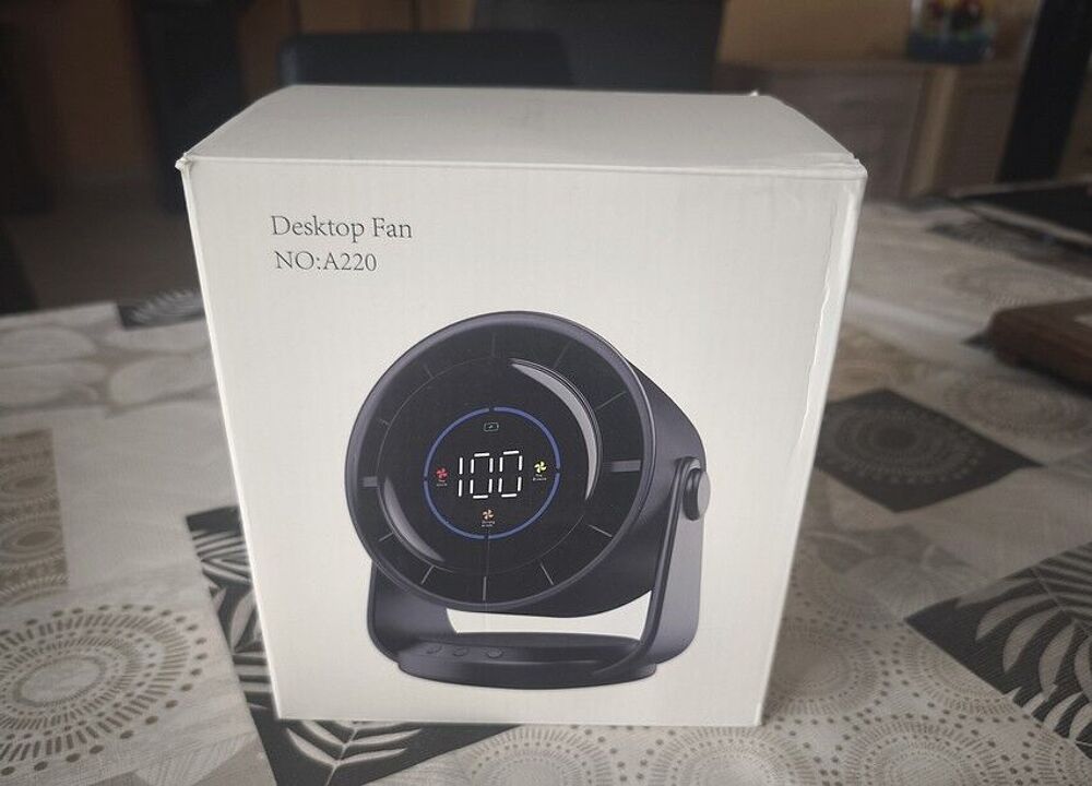 Ventilateur de burea de bureau 100 Vitesses rechargeable USB Electroménager
