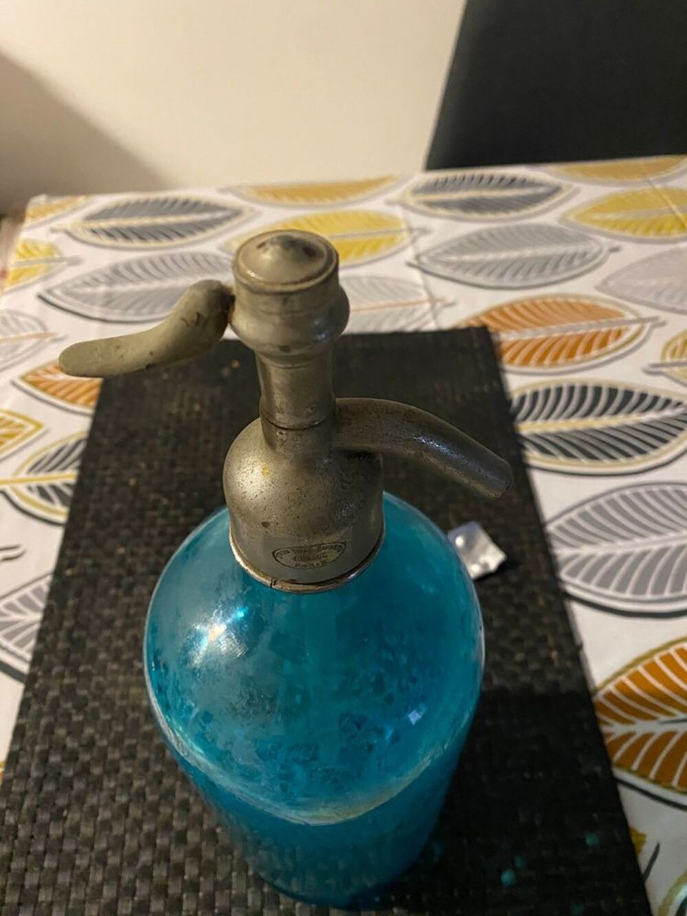 ANCIENNE BOUTEILLE BLEUE SIPHON 