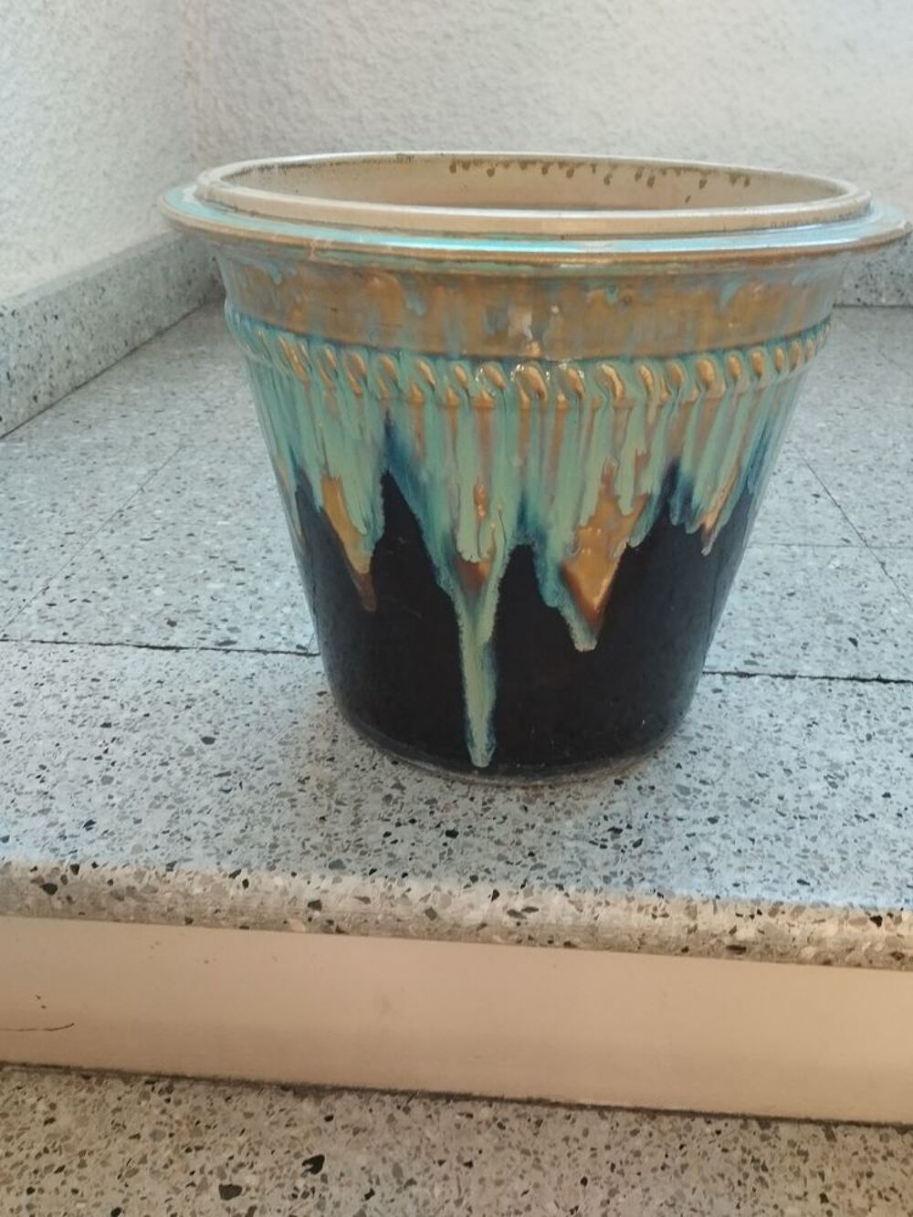 Pots de fleurs en terre cuite &eacute;maill&eacute;e Décoration
