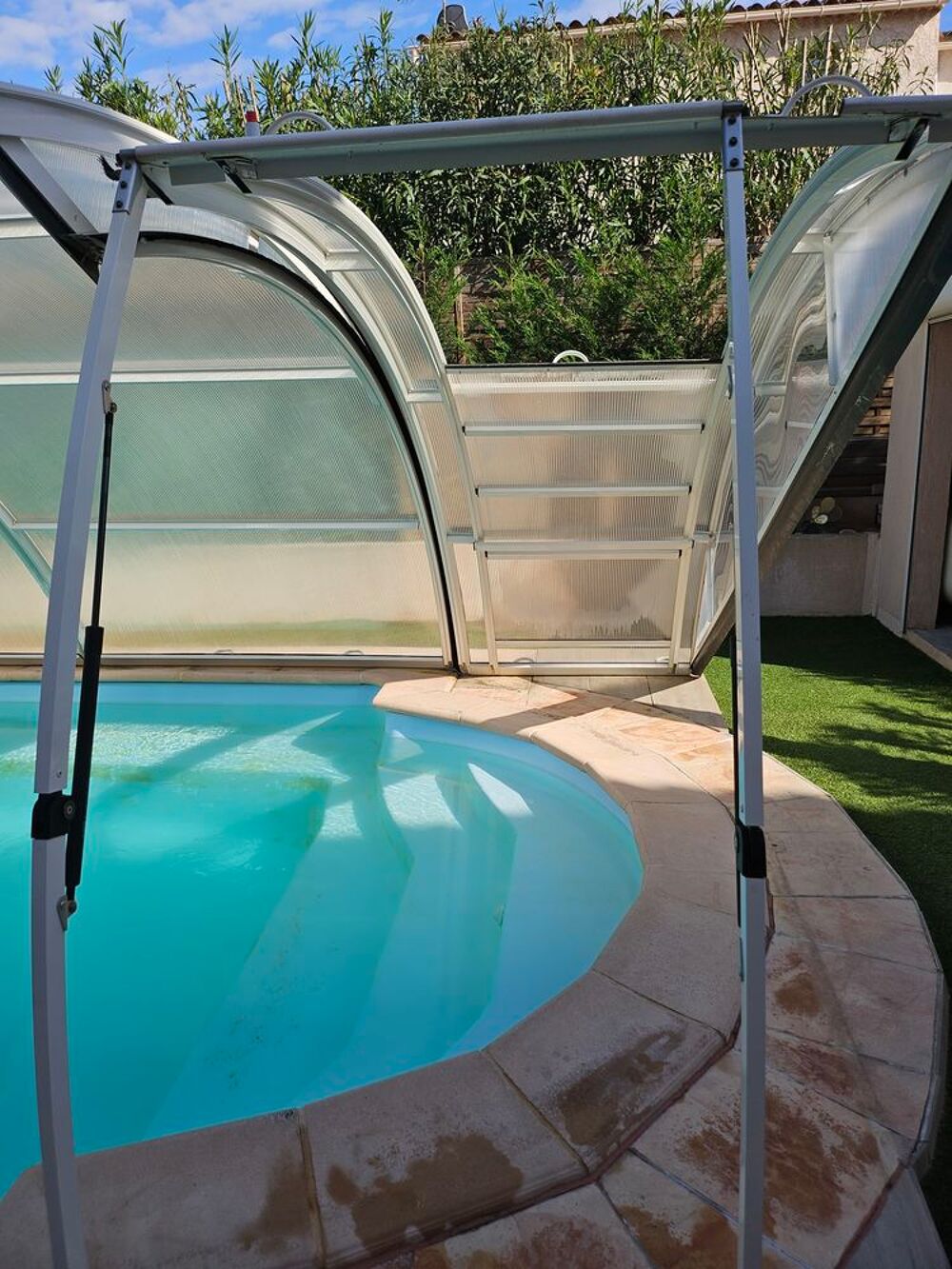 Abri piscine Abrideal Primo 2024 - 9.40 x 4,14 - 5 modules - Jardin