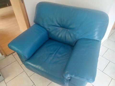  fauteuil cuir xxl  bleu 100 Saint-Barthlemy-d'Anjou (49)