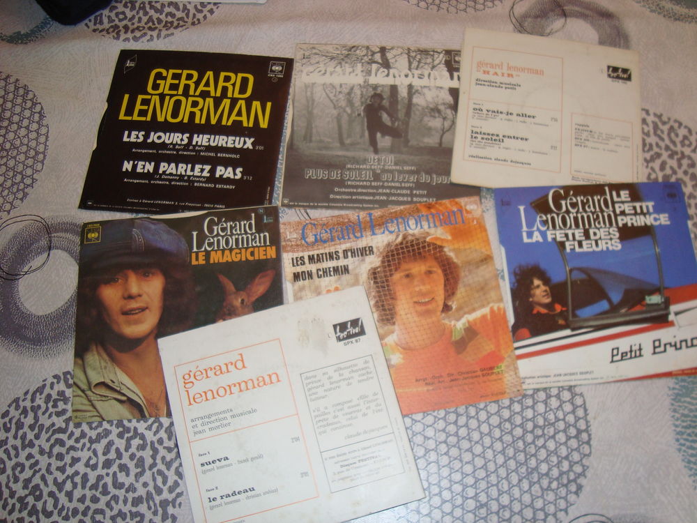un lot de7 -45 tours de G&eacute;rard LE Norman CD et vinyles