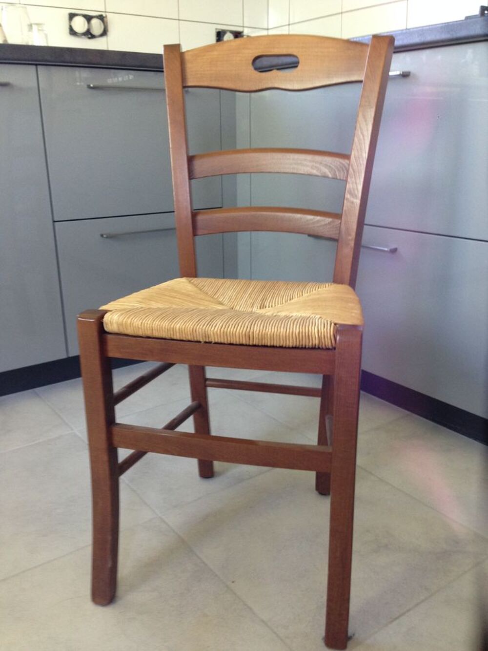 6 chaises assises en paille Meubles