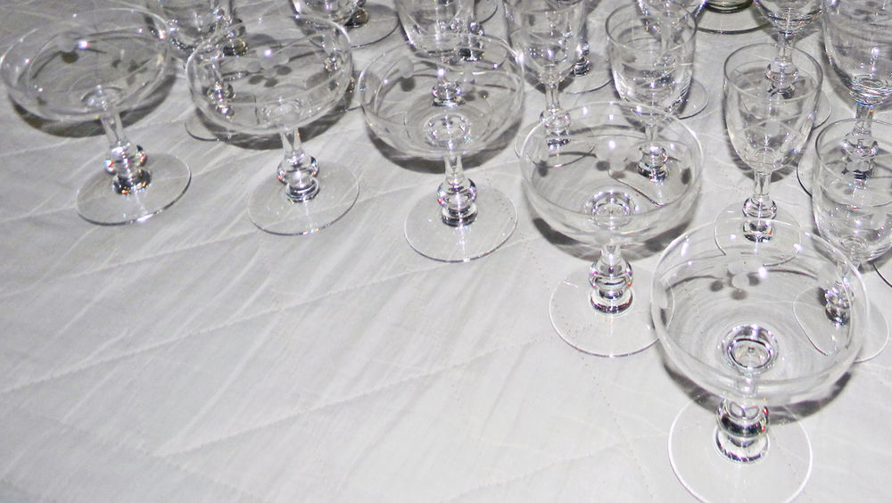 Collection de verres en cristal Décoration