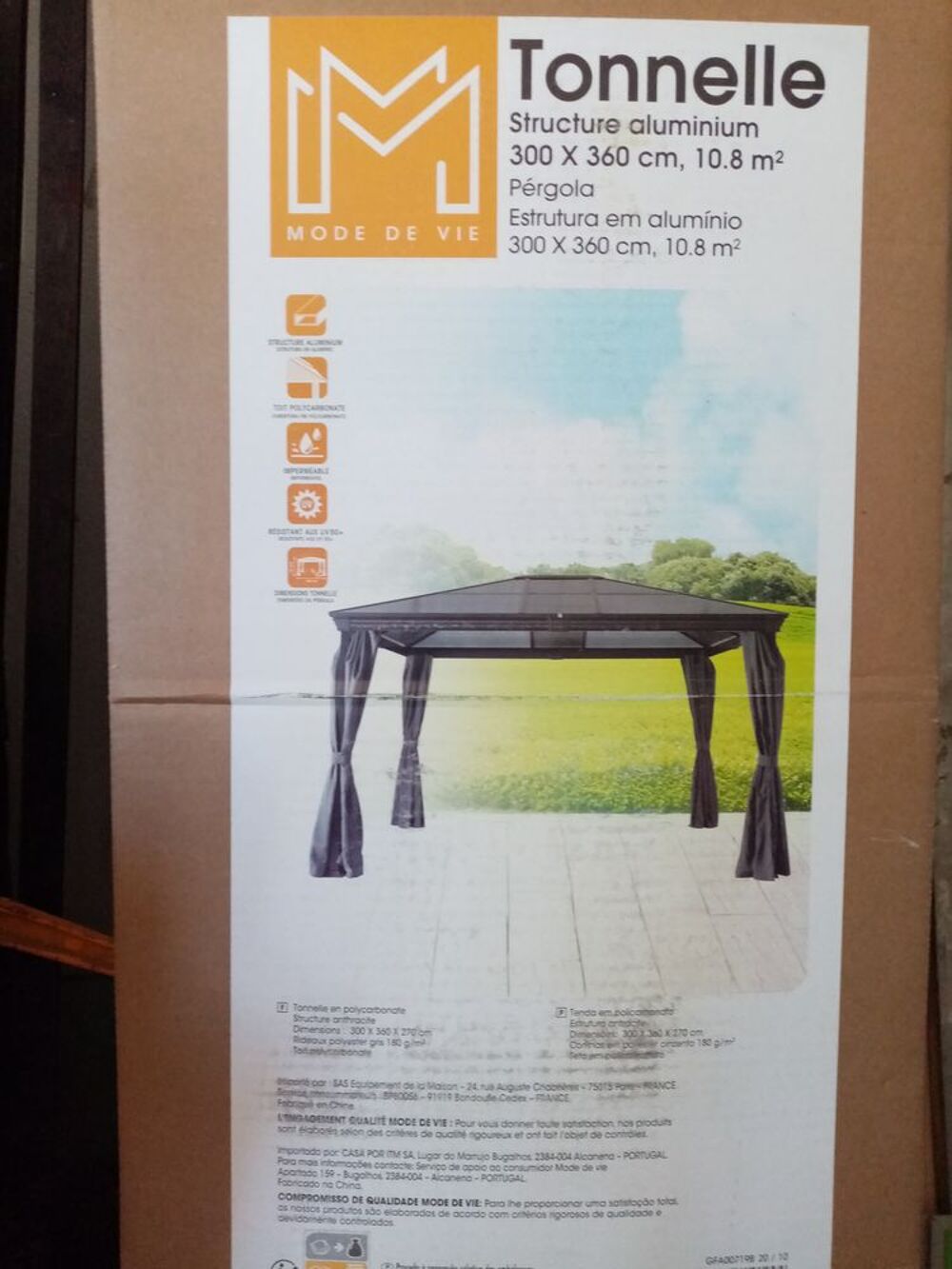 Tonnelle, Pergola neuve 300 x 360 Jardin
