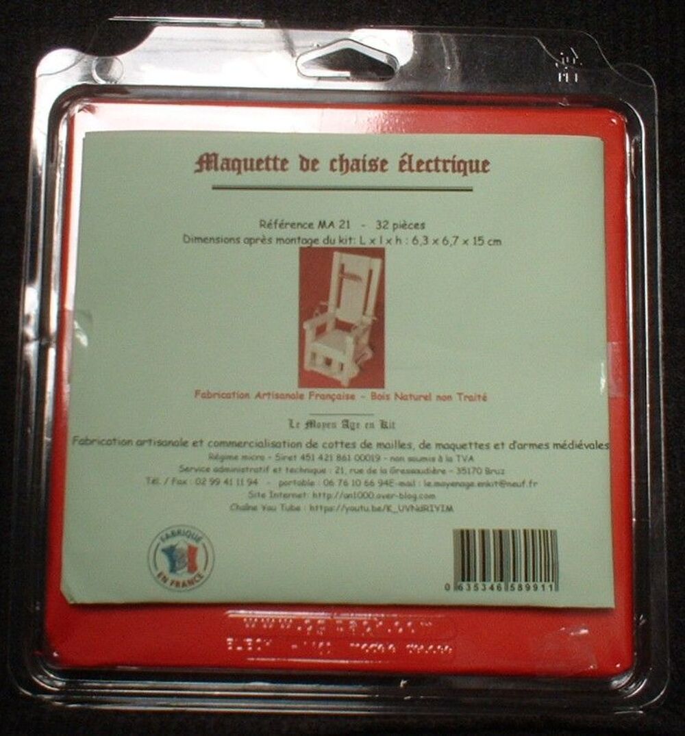 Maquette de chaise &eacute;lectrique 