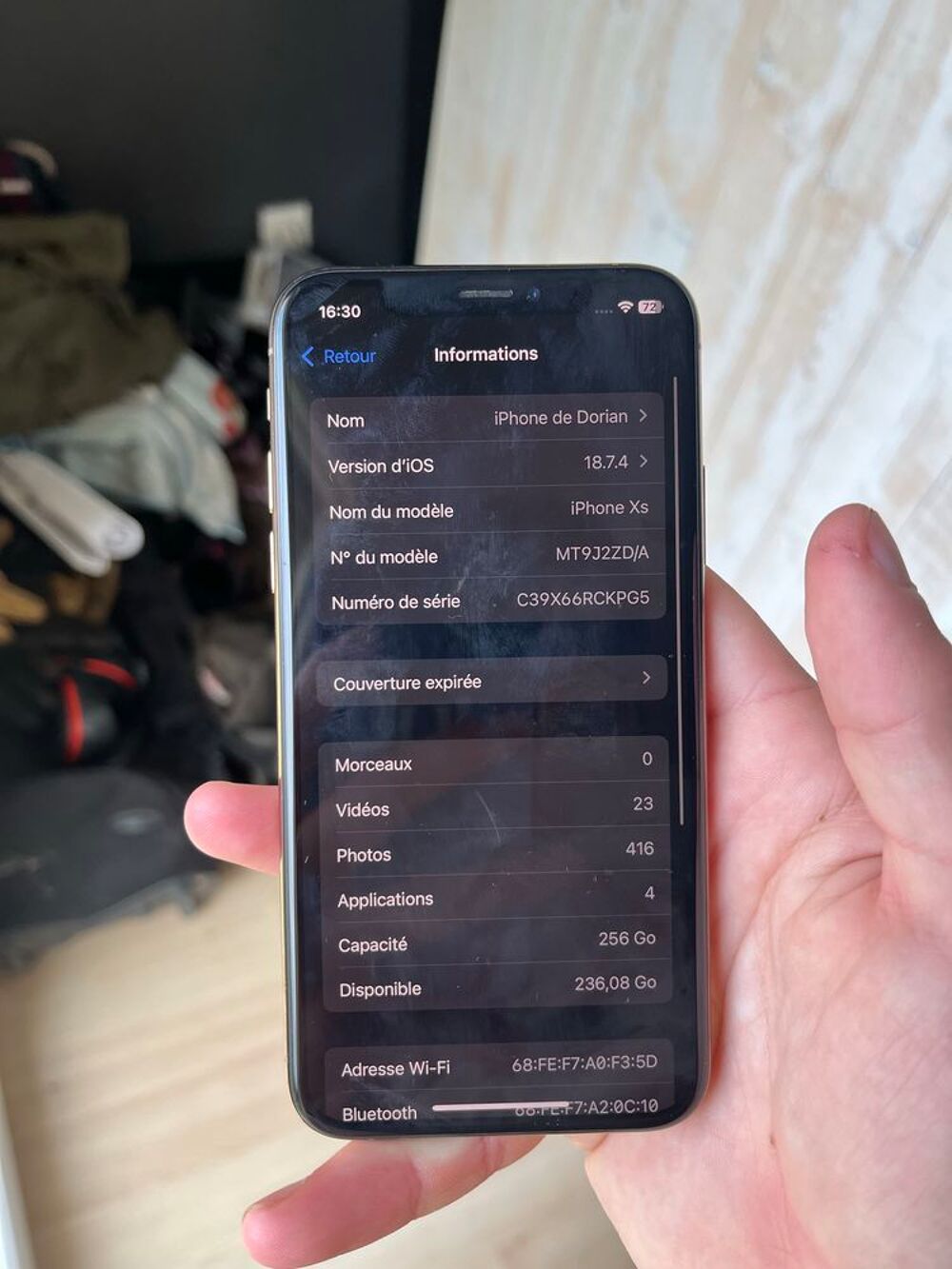 iPhone XS 256go gold Téléphones et tablettes