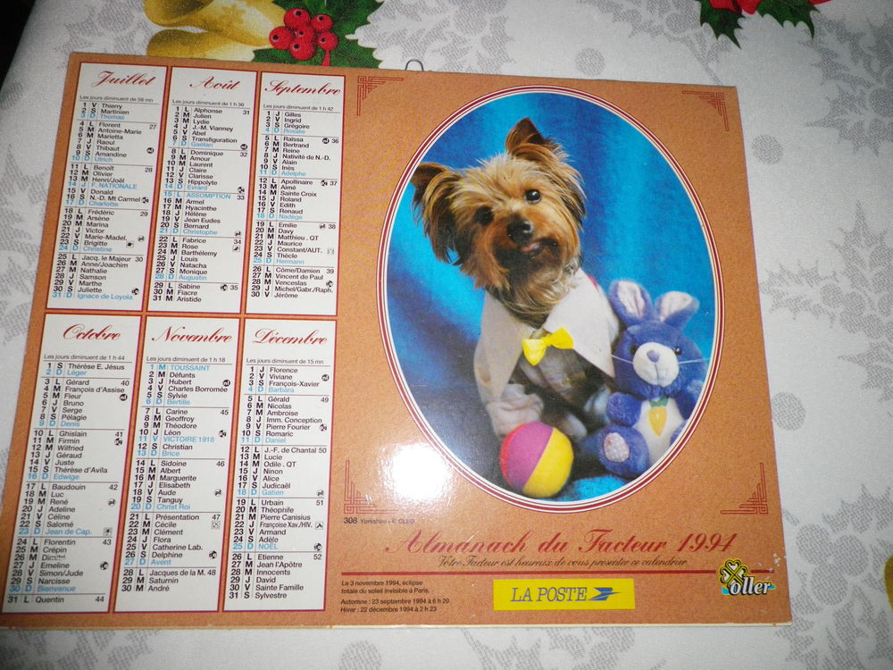 calendriers PTT 