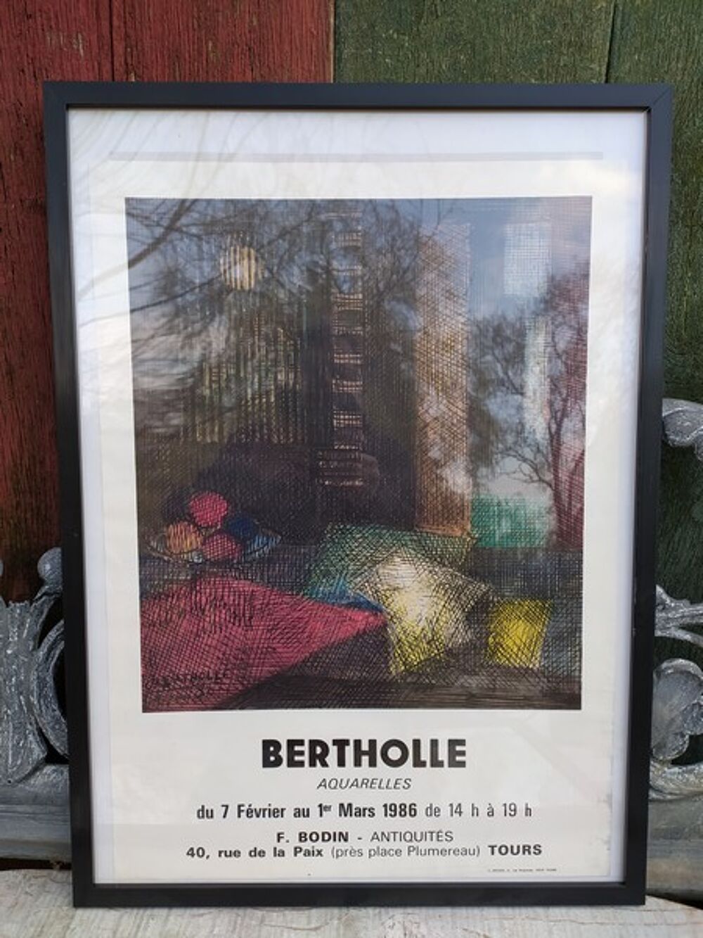 AFFICHE Exposition Bertholle Aquarelles Tours
