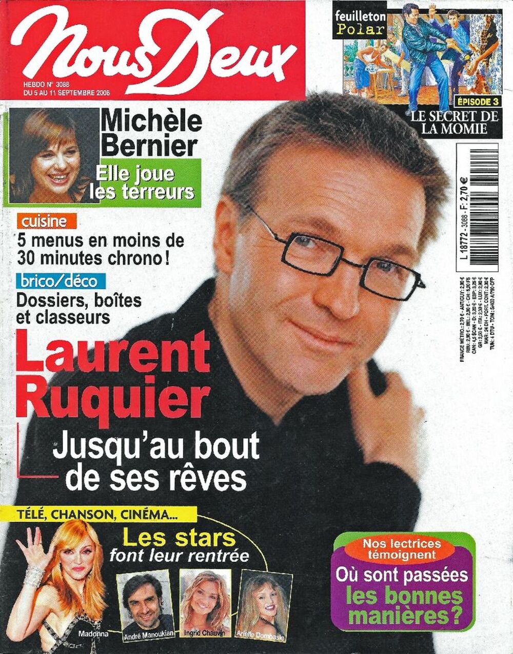 NOUS DEUX Magazine n&deg;3088 2006 Laurent RUQUIER Livres et BD