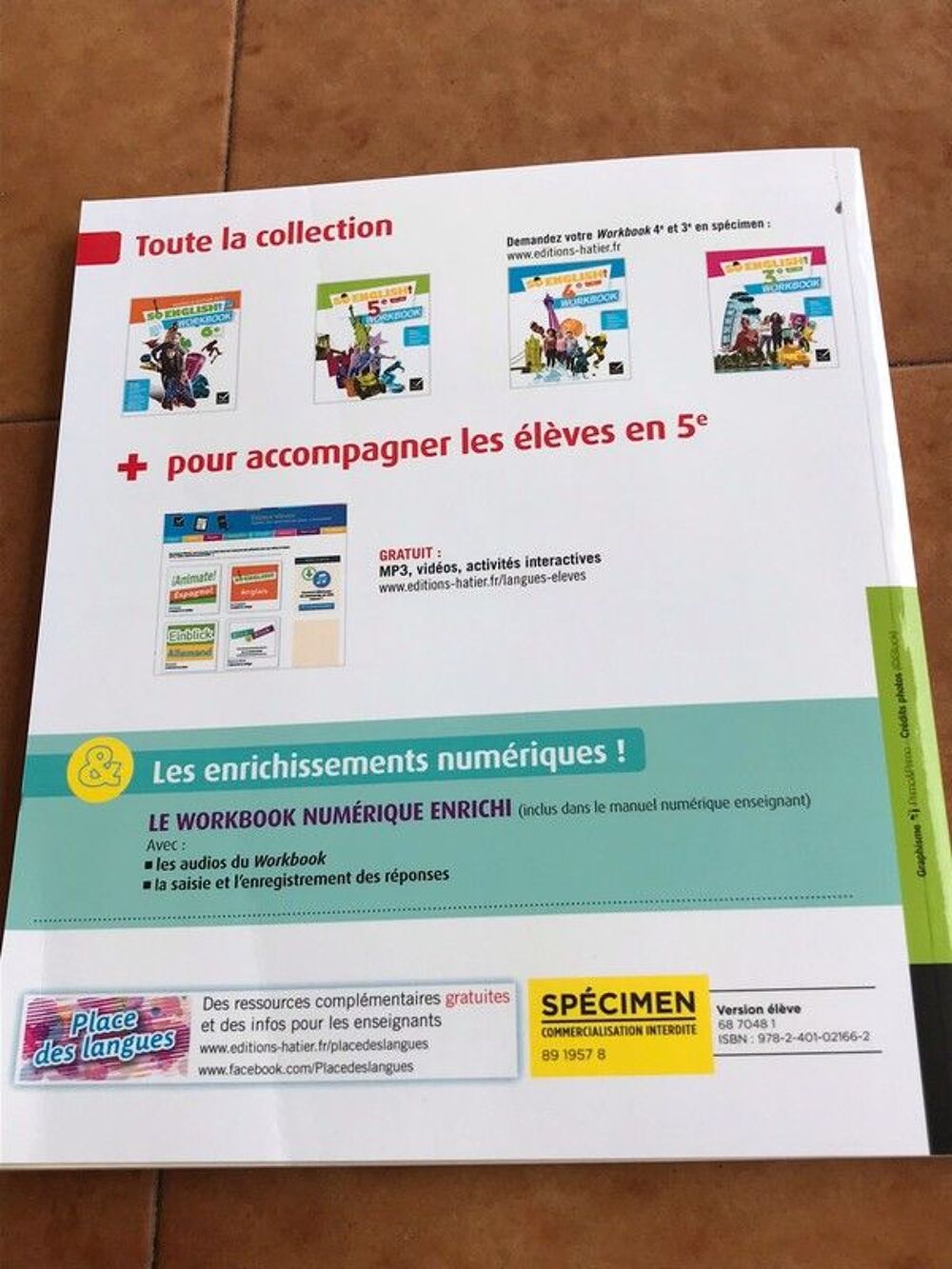Workbook So English 5&egrave;me Livres et BD