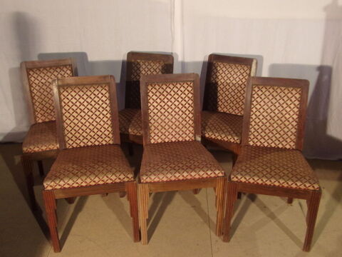 6 chaises bois et tissus anciennes 180 Cluses (74)