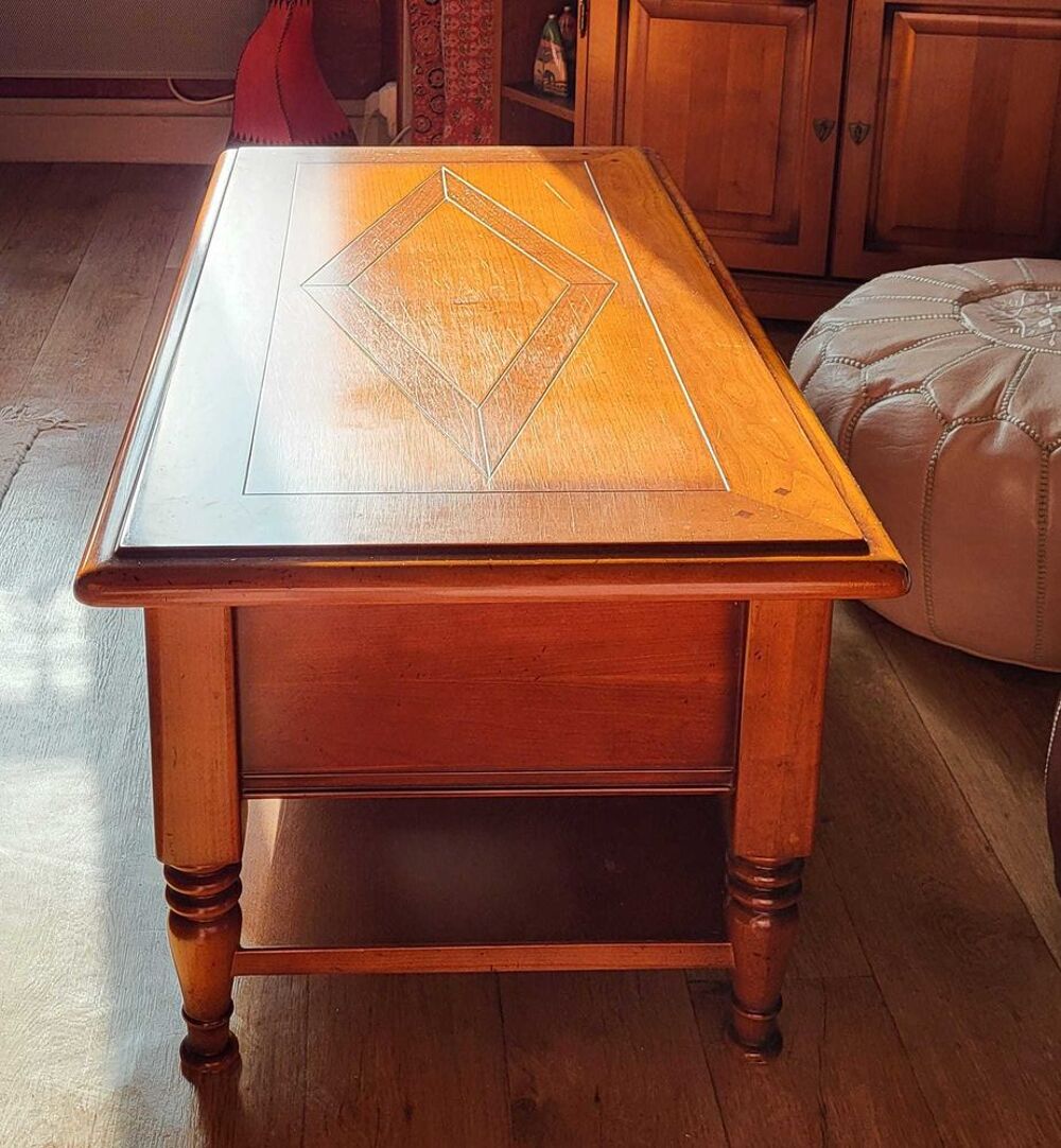 &agrave; vendre table basse merisier 100 &agrave;- 50 Meubles