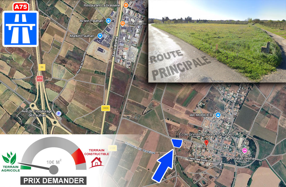 Vente Terrain Terrain de 6000 M2 (34230 Usclas d'Hérault) Usclas-d'hérault