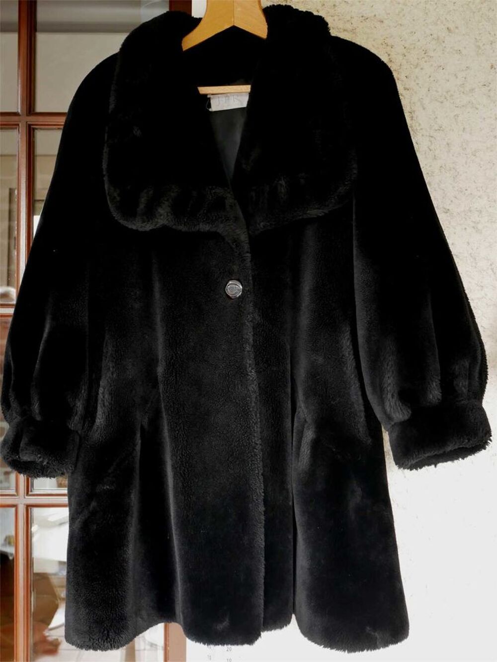 manteau noir imitation fourrure Vêtements