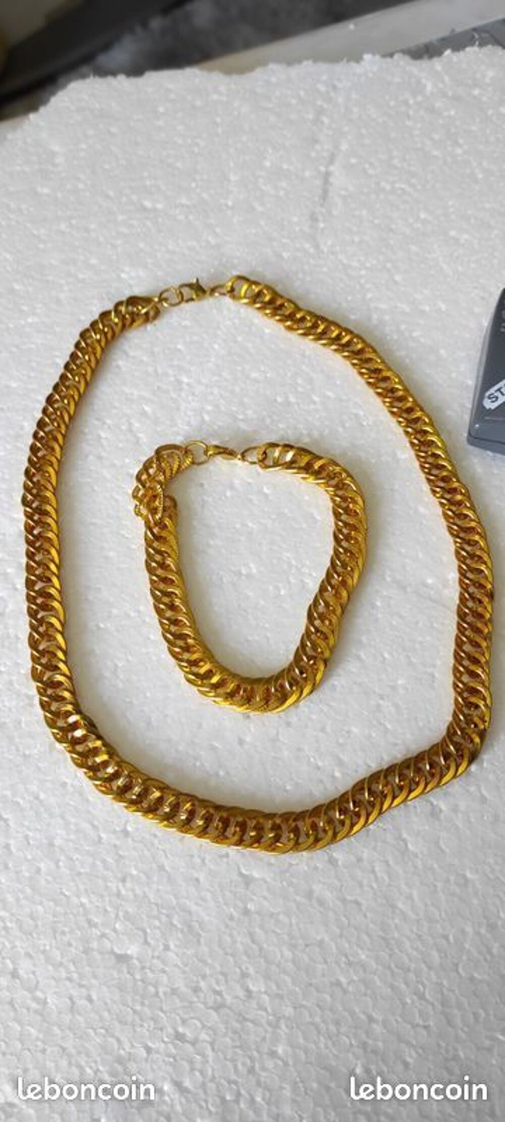 collier +gourmette dor&eacute;
fantaisie
mixte Bijoux et montres