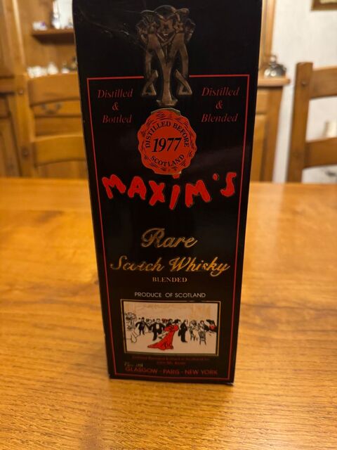 Très rare  Coffret unique d'origine WHISKY scotch MAXIM'S ? Talant (21)