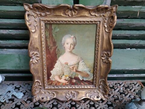 Ancien Tableau Portrait de Louise de France de Nattier  120 Loches (37)