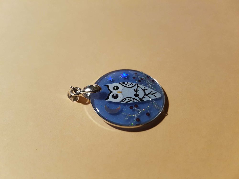 Pendentif hibou bleu Bijoux et montres