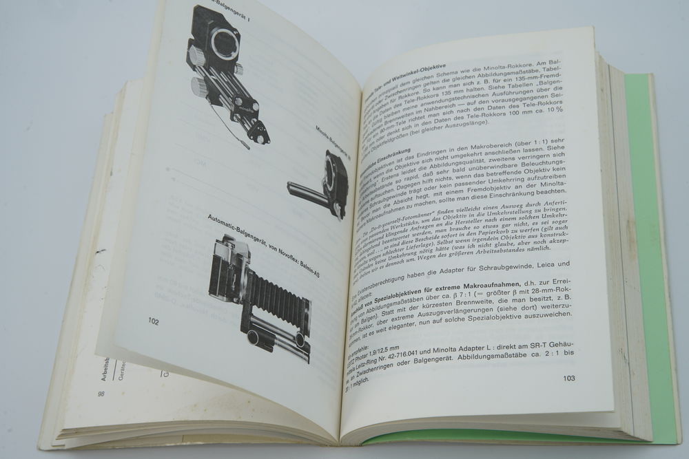 Livre Die Nah-und Makrofotografie mit dem Minolta-Spiegelref Photos/Video/TV