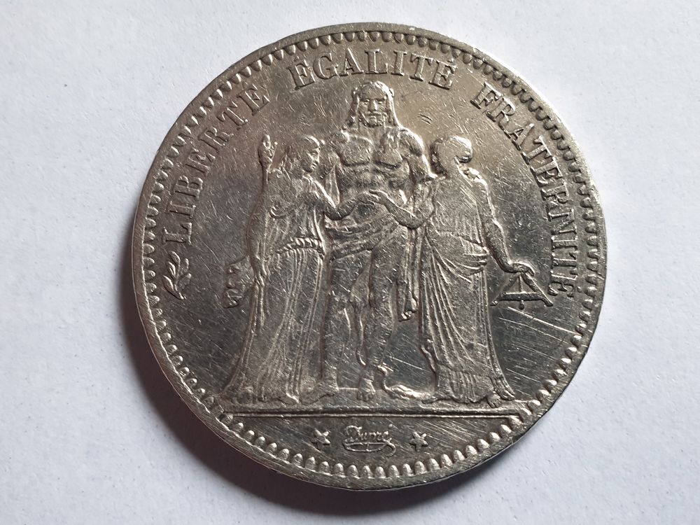 Pi&egrave;ce 5 francs Hercule 1876 A 