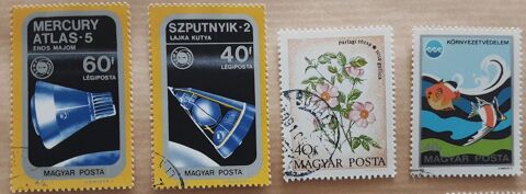 4 timbres à collection  MAGYAR (hongrie) 1 Pontoise (95)