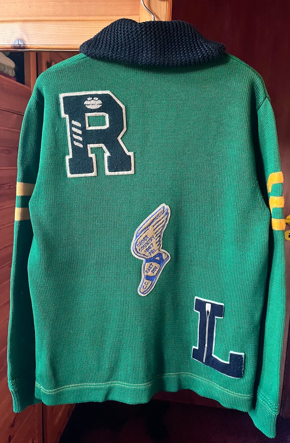 Pull - Veste - Cardigan Letterman en coton Polo Ralph Lauren Vtements