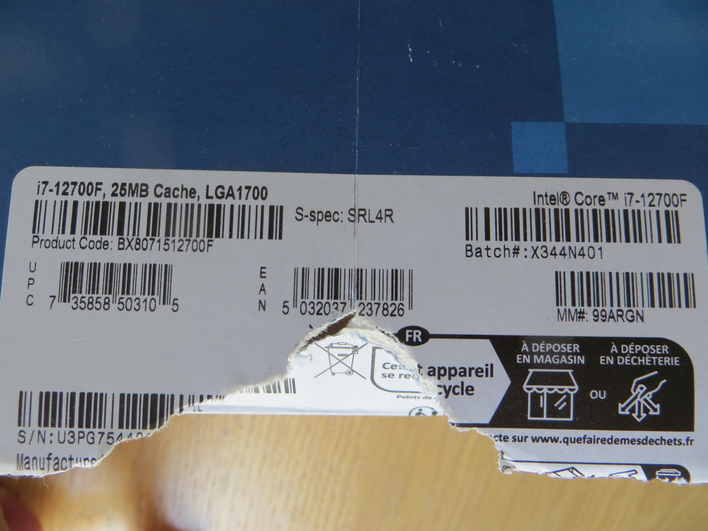 ventirad Intel pour LGA1700 Matériel informatique