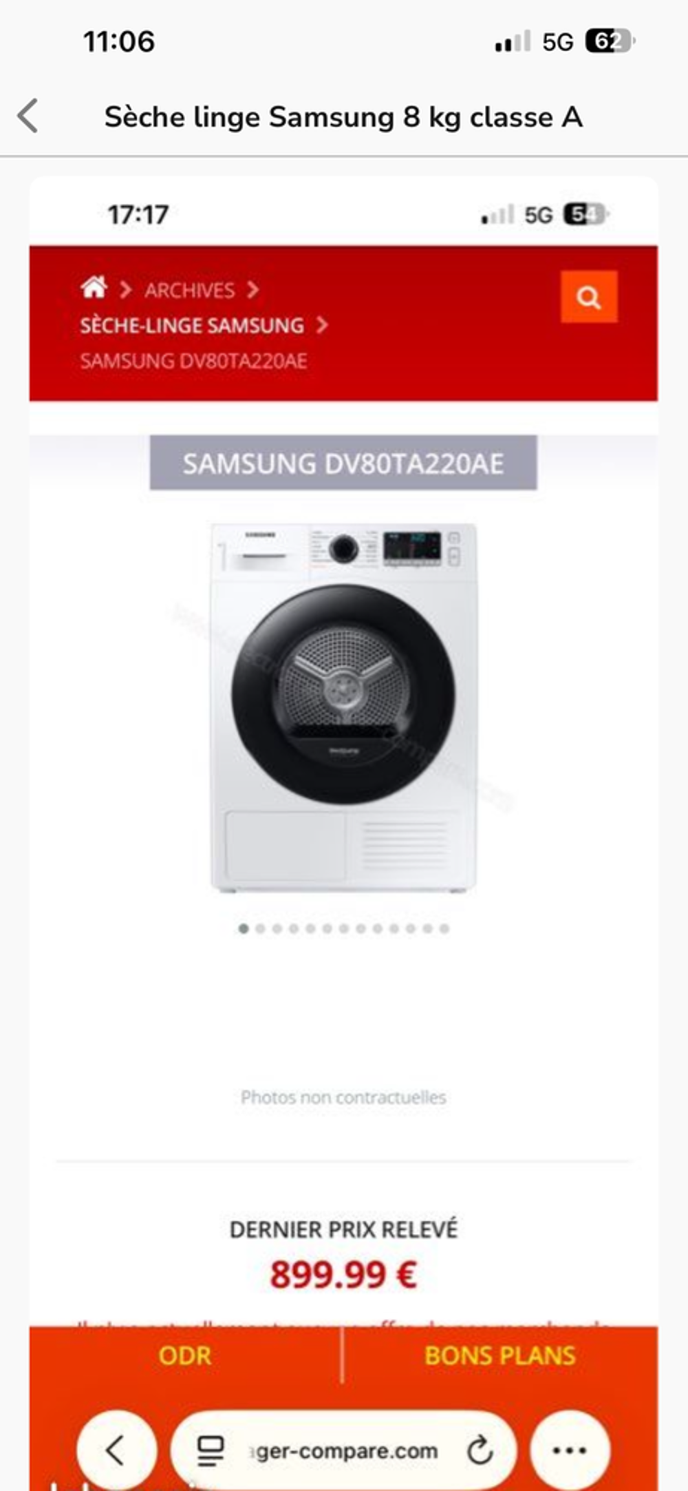 S&egrave;che-linge Electroménager