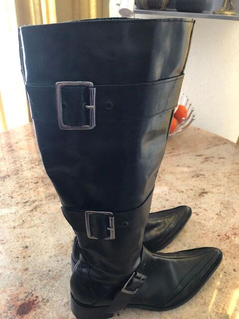 BOTTES Cuir Noir - T 40  ANANTA 25 Riedisheim (68)