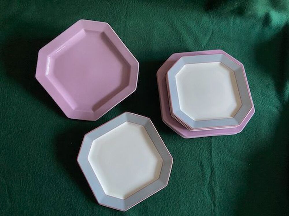 4 Assiettes et 4 sous assiettes Décoration