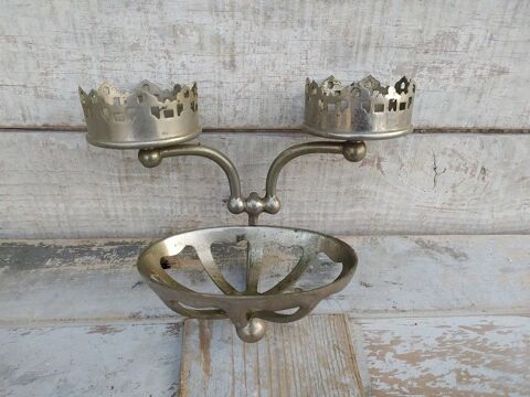 Ancien Porte Savon et Verre Laiton Nickel� Salle de Bain 49 Loches (37)