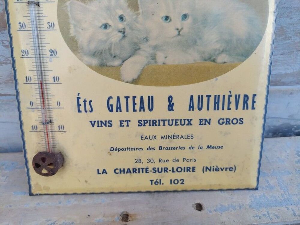 Thermom&egrave;tre Glacoide Publicitaire Chats Vins Charit&eacute; / Loire 