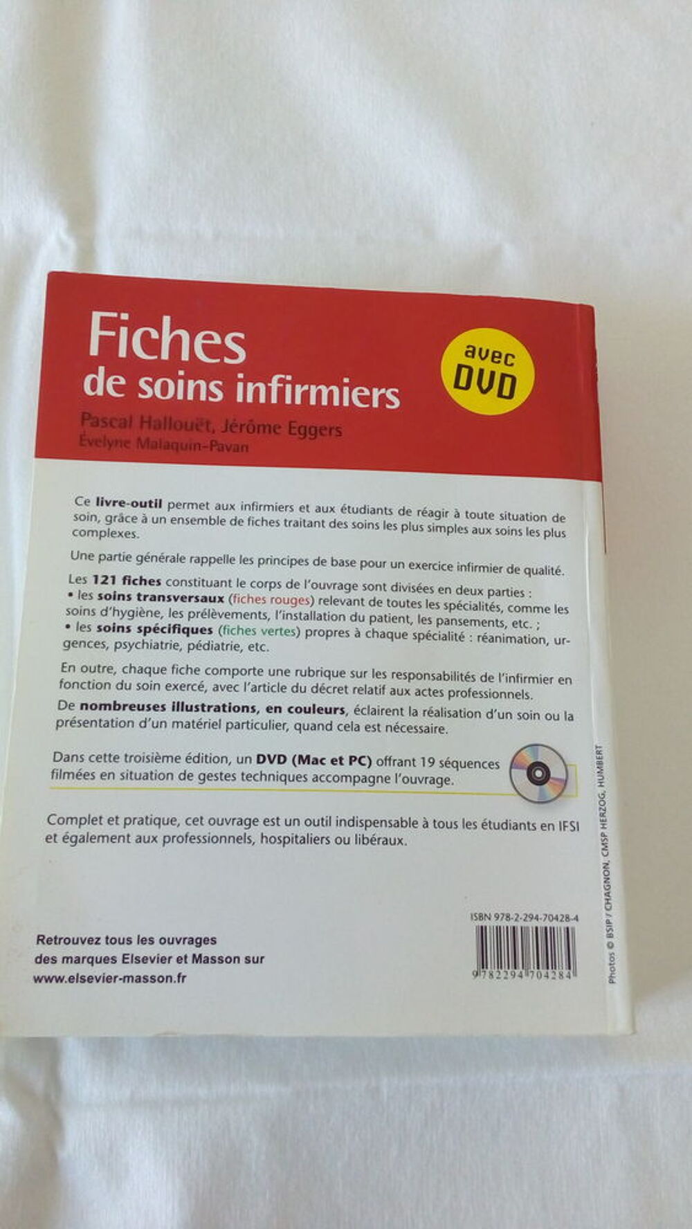 Fiches de soins infirmiers avec DVD Livres et BD