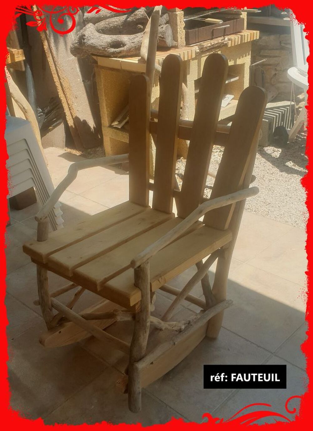 FAUTEUIL EN BOIS FLOTTE Meubles