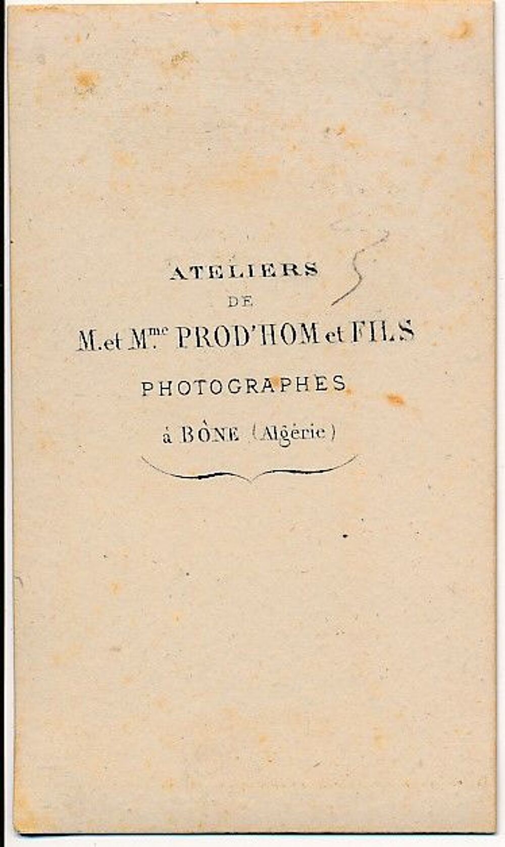 Portrait Militaire Photographie Prod'hom &agrave; B&ocirc;ne Alg&eacute;rie 1880 