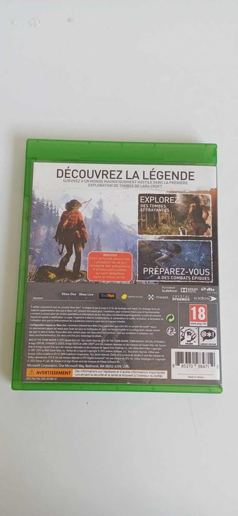 Rise of the Tomb Raider Xbox One €" Jeu vid&eacute;o Consoles et jeux vidéos