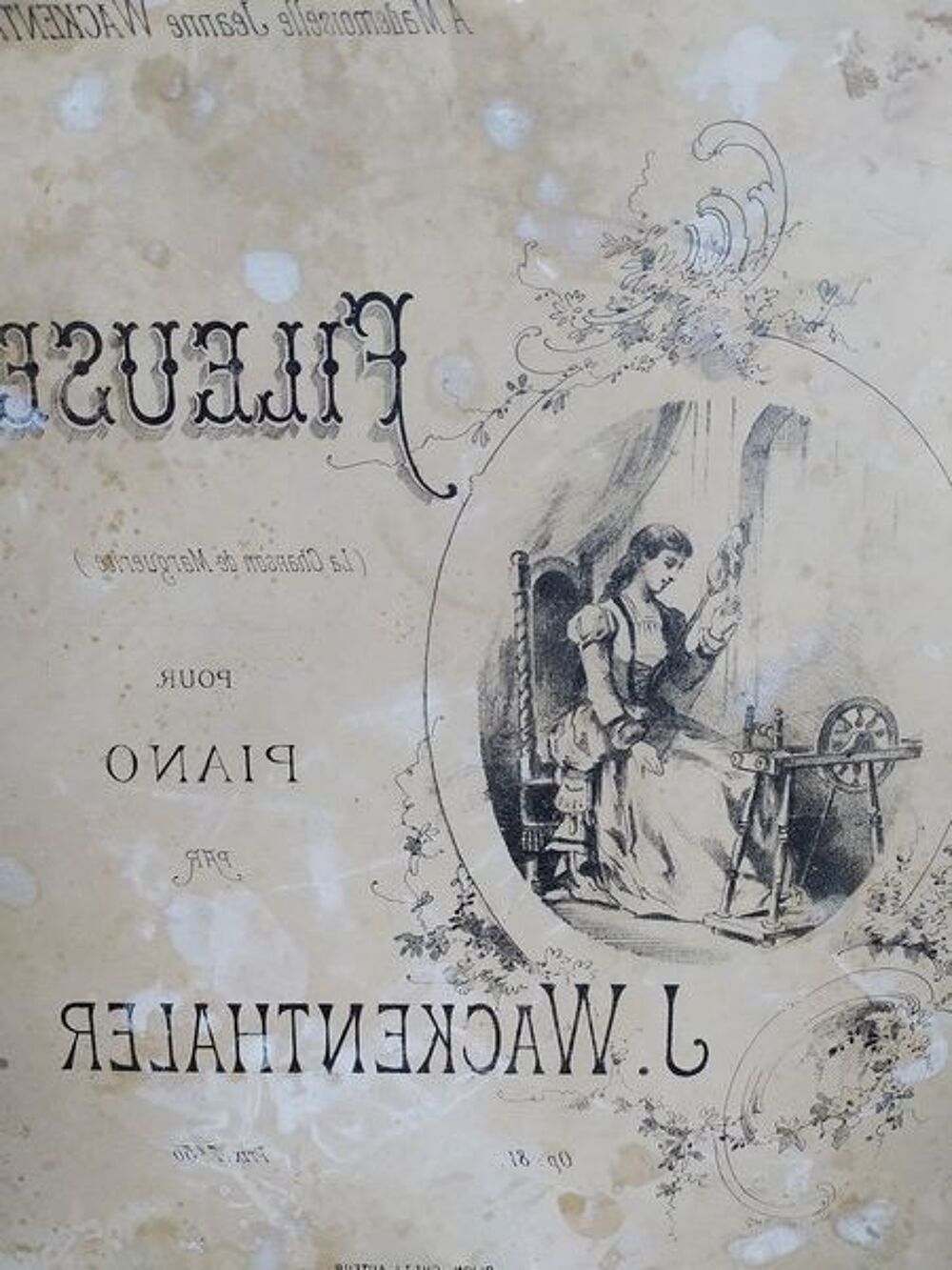 Pierre Lithographique Partition Piano Joseph Wackenthaler 