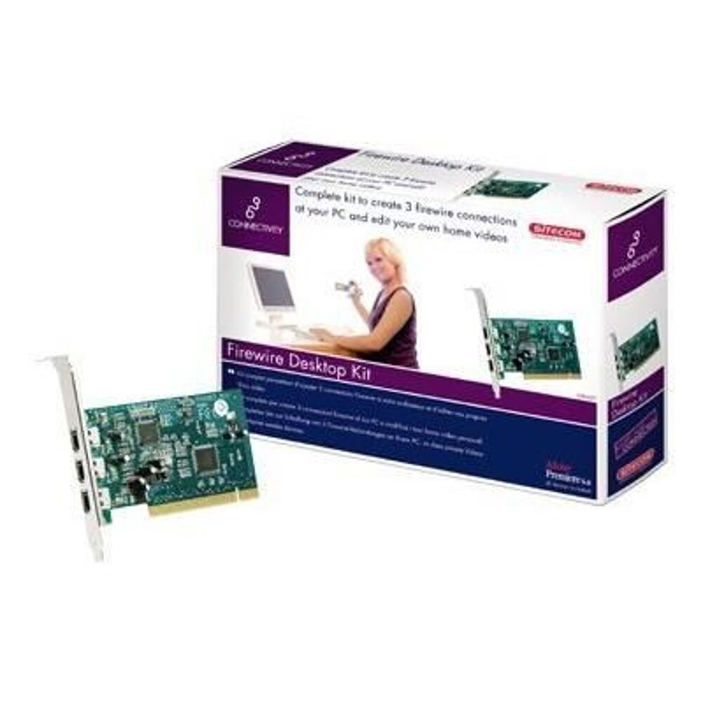 Carte Sitecom FireWire IEEE 1394 - PCI - 3 Ports - Matriel informatique