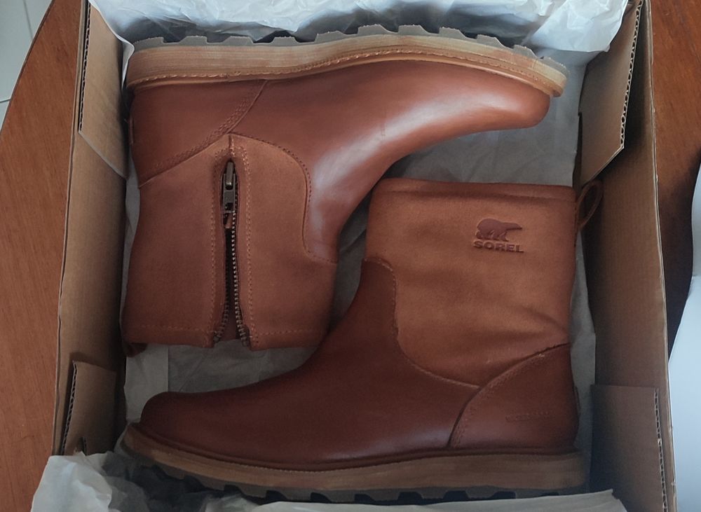 SOREL MADSON ZIP Bottes Imperm&eacute;ables en Cuir et Fourr&eacute;es P40 Chaussures