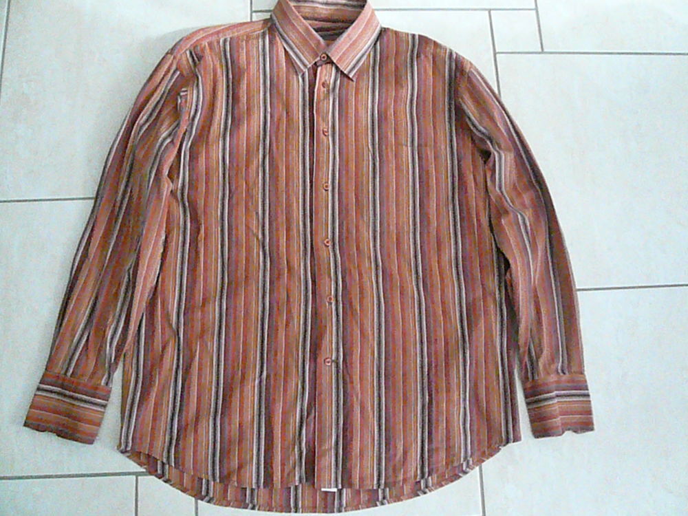 Chemise &agrave; rayures brique Brice Taille 4 Vêtements